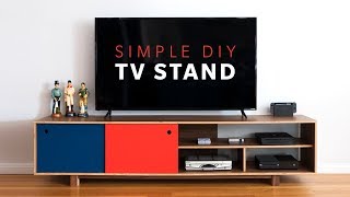 How To Make a DIY Mid Century Modern TV Stand  Woodworking [upl. by Trilbi676]