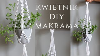 💜DIY PROSTY KWIETNIK ZE SZNURKA MAKRAMA 💜 EASY MAKRAMME PLANT HANGER [upl. by Hanschen]