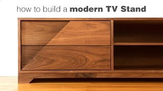 Building a Mid Century Modern TV Stand  Woodworking [upl. by Anauqahc]