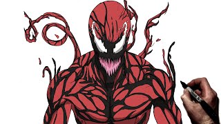 How To Draw Carnage  Step By Step  Marvel [upl. by Soble241]