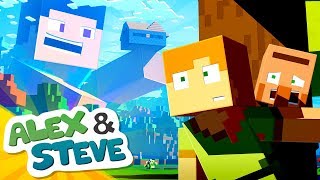 GIANT STEVE  Alex and Steve Life Minecraft Animation [upl. by Noiroc203]