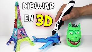 Como dibujar en 3D con un Lápiz 3D  Impresora 3D [upl. by Mahla377]