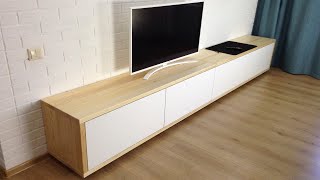 ✅ DIY Modern TV stand  Console [upl. by Hannala]