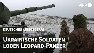 Ukrainische Soldaten schwärmen vom LeopardPanzer  AFP [upl. by Samara]