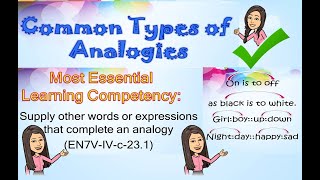 Completing Analogies  Grade 7 English MELCBased Lesson [upl. by Elli]