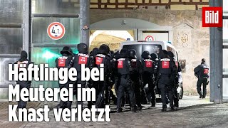 Gefängnismeuterei Polizei stürmt Knast in Thüringen  JVA Untermaßfeld [upl. by Ecirpak]